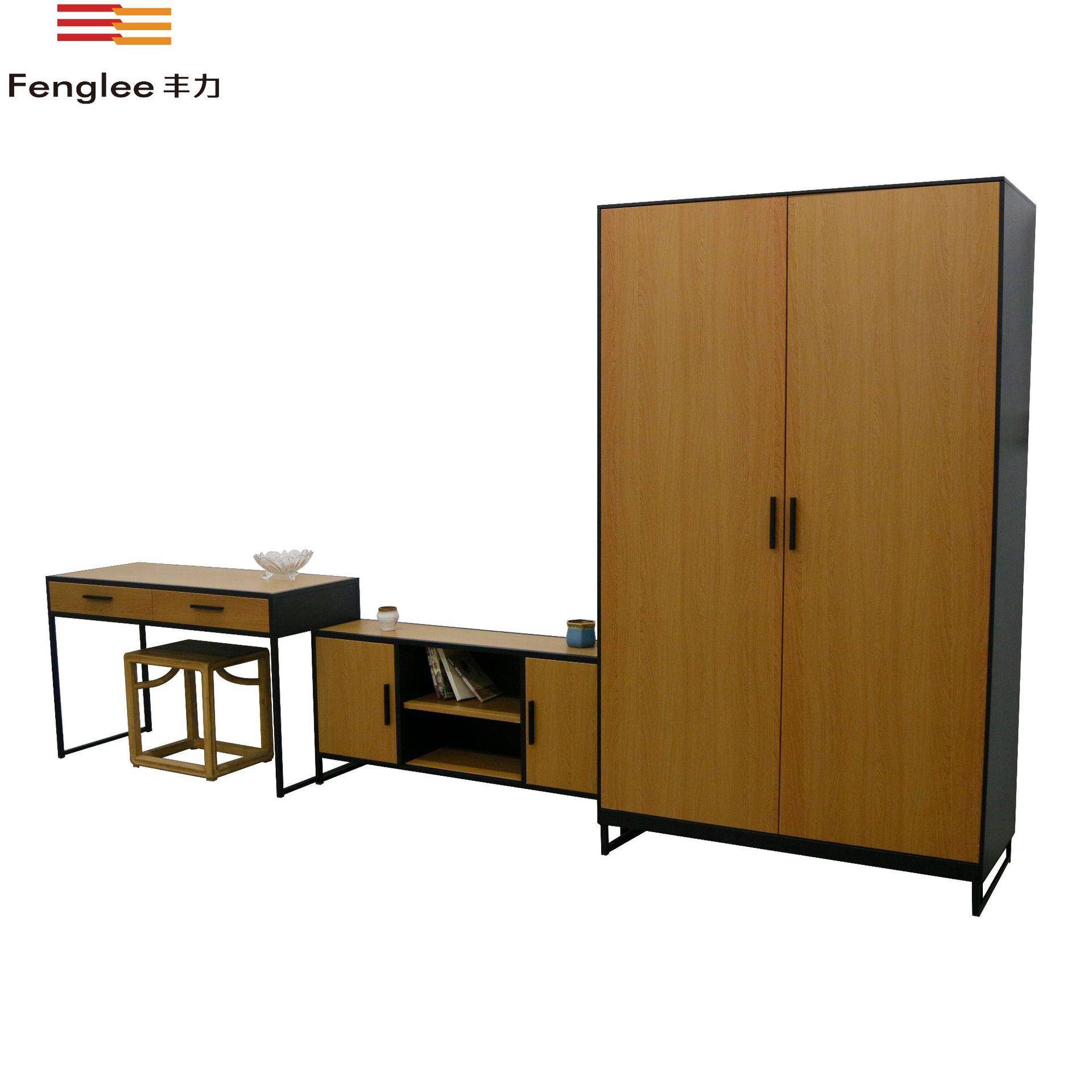 厂家衣柜书桌酒店床茶几桌转印柜钢制柜拆装柜酒店家具铁皮柜