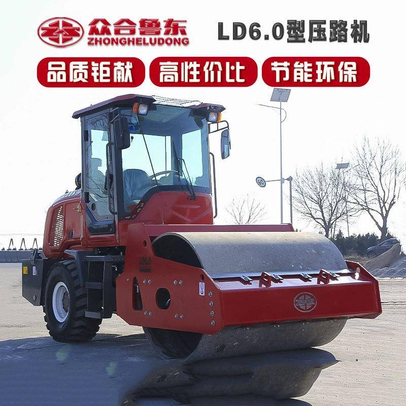 外贸跨境压土机振动机全液压工程小型道路座驾式柴油胶轮压路机