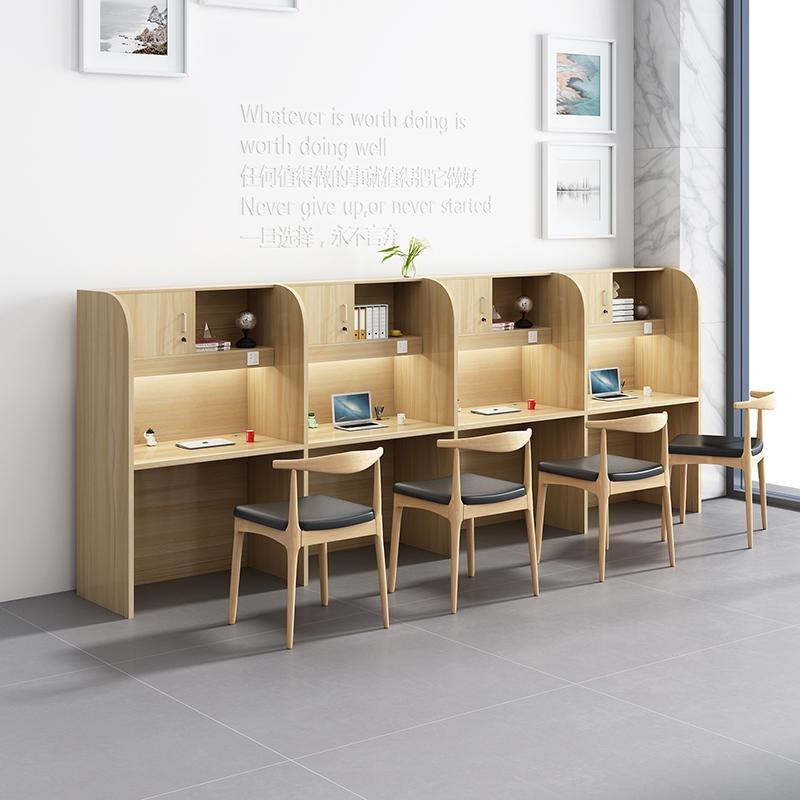 AI自习室桌子简易电脑桌书桌考研自习室学习桌沉浸式学生用学习桌