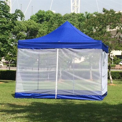 展销帐篷户外凉篷凉棚3*3米四周蚊帐网纱帐篷可配防雨围布