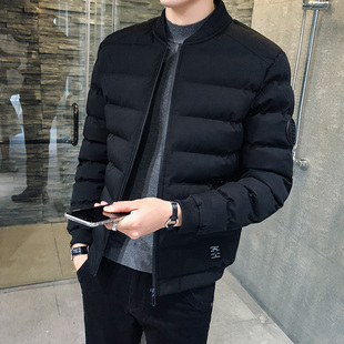 男士外套b棉衣冬季2022潮流新款夹克加厚韩版修身短版棉袄羽绒棉