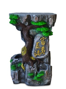 大气仿山石树脂底座带花盆座流水工艺品礼品 创意流水喷泉底座