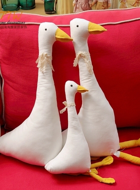暖暖的萌萌可爱小白鸭 布艺摆件 礼物