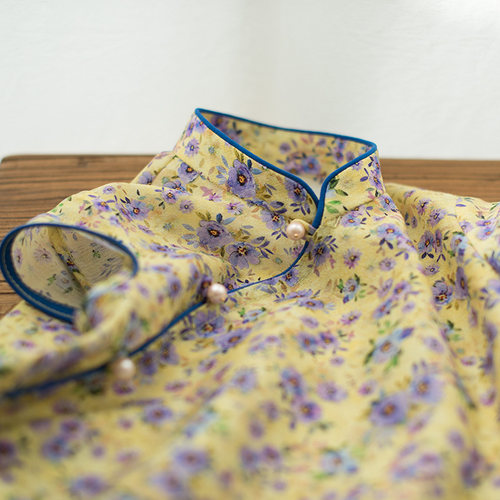 汉服女款儿童国潮改良民国风女童连衣裙夏款旗袍裙子薄款苎麻碎花