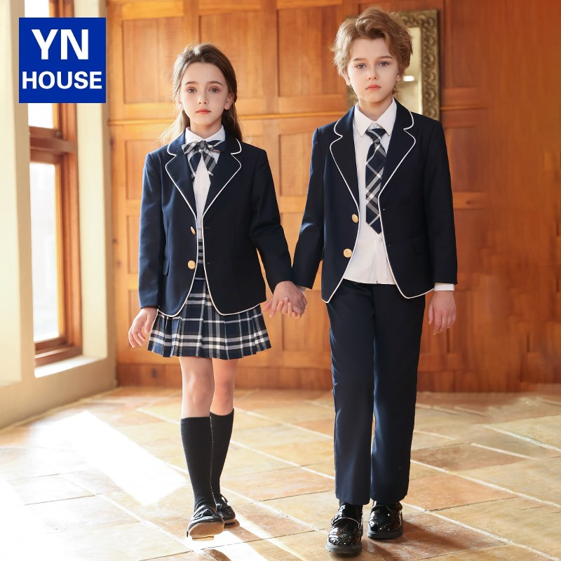 儿童英伦风西装套装班服春秋小学生校服幼儿园园服主持人花童礼服