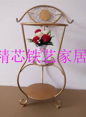 金色红色铁艺浴室架铁r艺脸盆架洗脸架面盆架毛巾架落地浴室摆件
