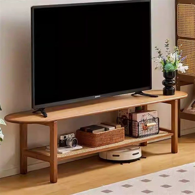 小户型客厅电视柜现代简约藤编茶几日式落地家用地柜北欧实木茶台,住宅家具,电视柜,淘宝优惠券,粉丝福利购,淘宝优惠卷