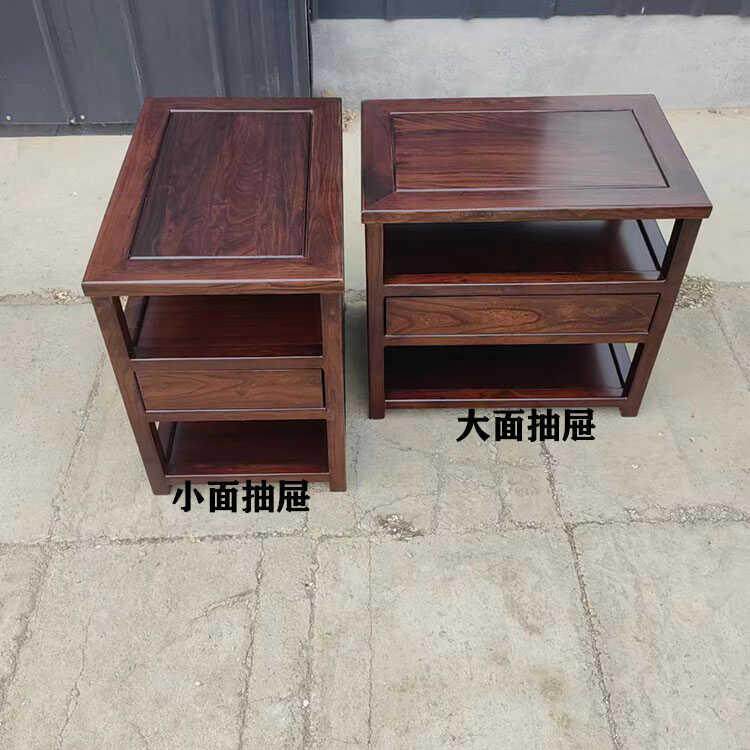 榆木家具实木床头柜鱼缸桌新中式简约收纳储物小茶几边几角几