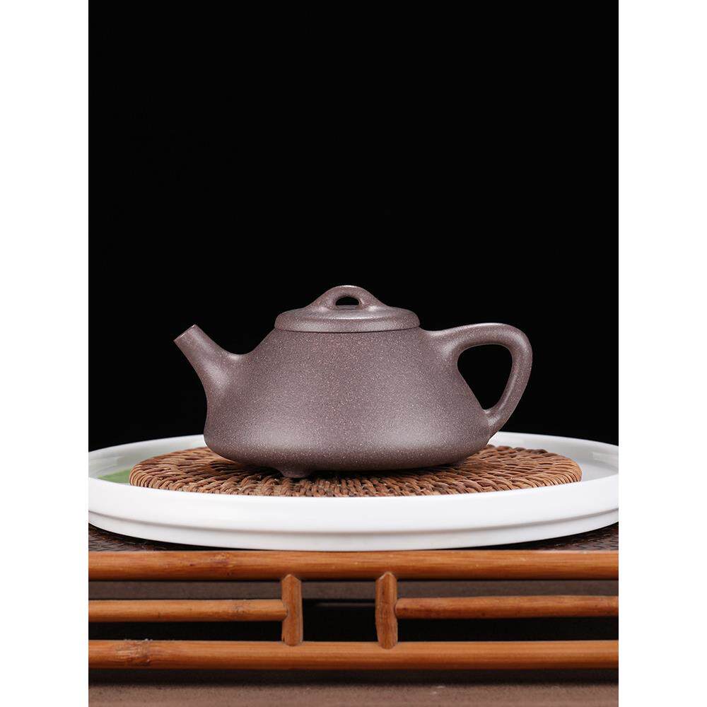 宜兴紫砂壶纯手工冶炼石勺正品茶壶经典正宗原矿绿灰紫砂小茶具