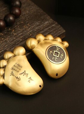 黄铜知足常乐摆件 手把件转转纪念品 手足情深饰品挂件 客厅卧室