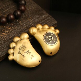 黄铜知足常乐摆件 手把件转转纪念品 手足情深饰品挂件 客厅卧室