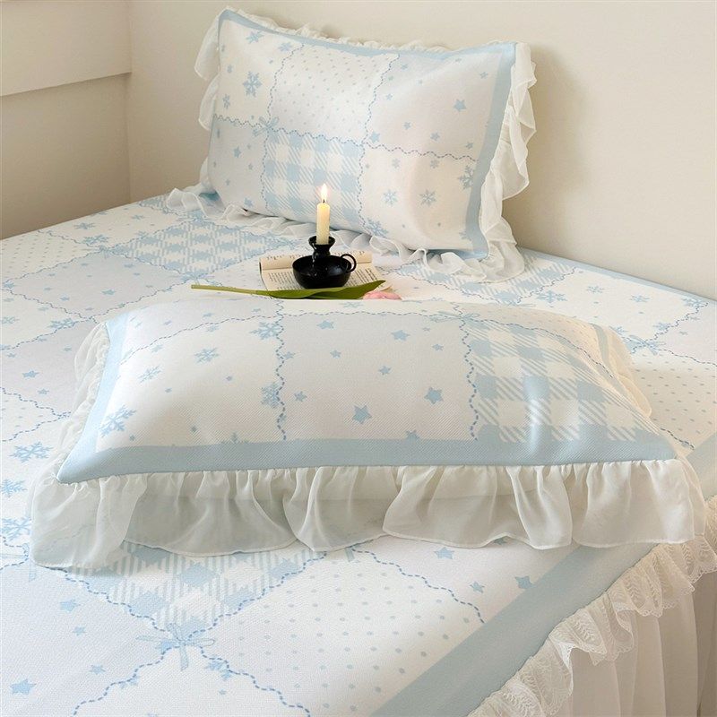 月亮睡了黛西日记少女心床裙牛奶冰丝席凉席裸睡三件套夏凉席软席,床上用品,冰丝席,淘宝优惠券,粉丝福利购,淘宝优惠卷