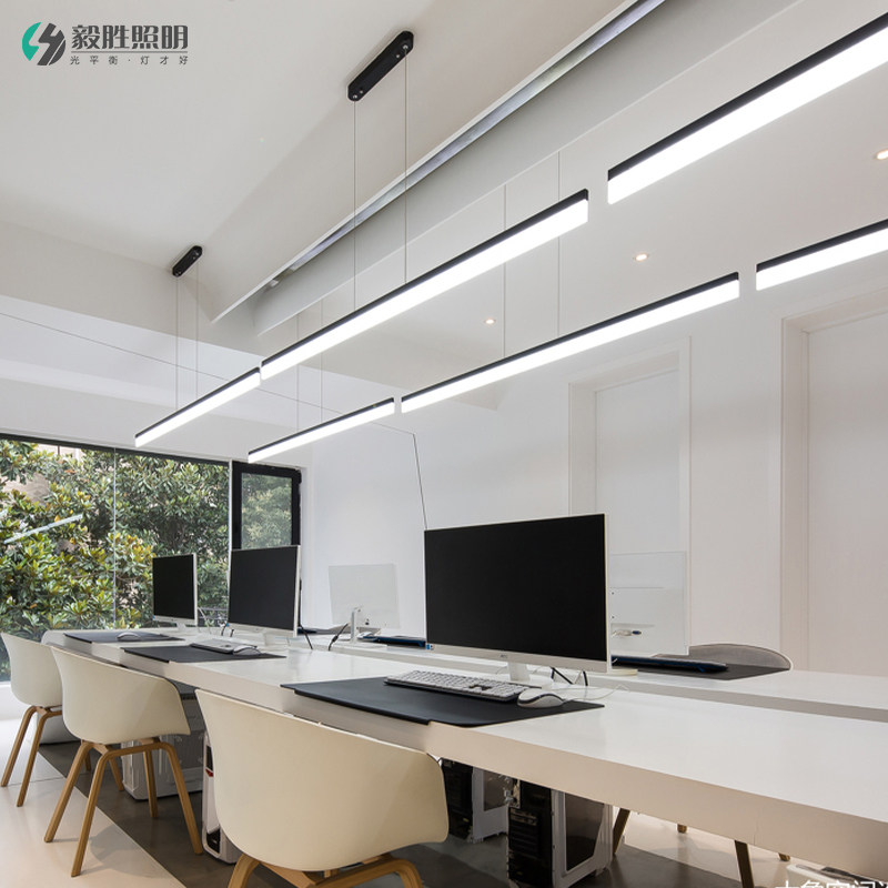 办公室长条灯LED创意个性灯具长方形现代简约工作室会议室吊灯