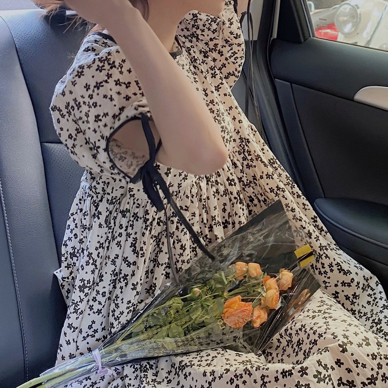 孕妇连衣裙夏装时尚中长款慵懒风B宽松碎花减龄孕妇装裙子夏季潮