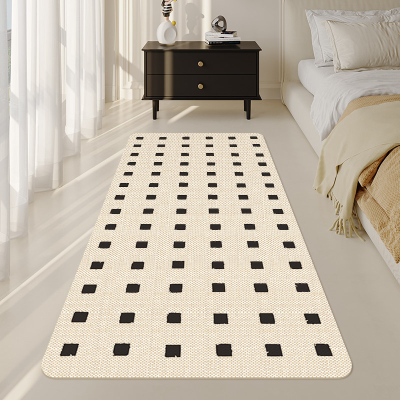 科技皮牀边毯卧室客厅地垫轻法式主卧牀下房间长条防滑定制脚垫,居家布艺,床边毯,淘宝优惠券,粉丝福利购,淘宝优惠卷