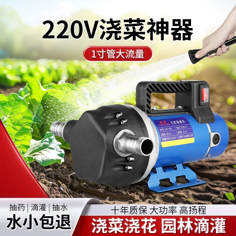 浇菜神器浇水机农用灌溉220v抽水机浇地菜园大功率增压自吸隔膜泵,五金/工具,水泵,淘宝优惠券,粉丝福利购,淘宝优惠卷