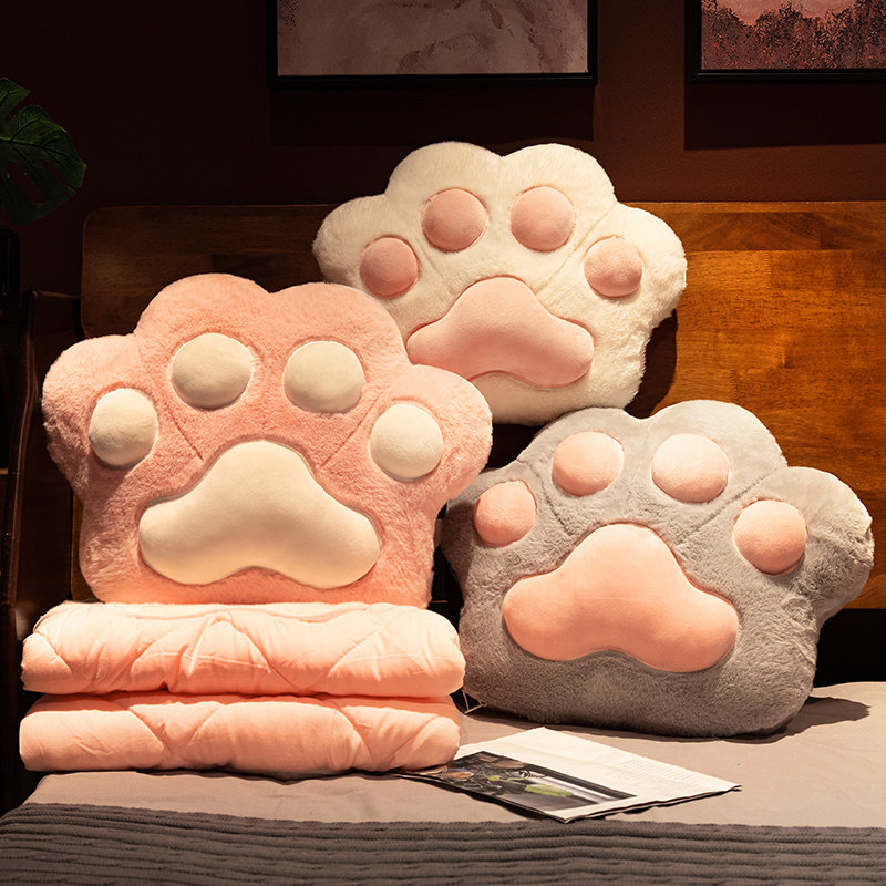 猫爪车载抱枕被子两用办公室午睡枕头空调毯子二合一午休靠枕加厚,居家布艺,抱枕被,淘宝优惠券,粉丝福利购,淘宝优惠卷