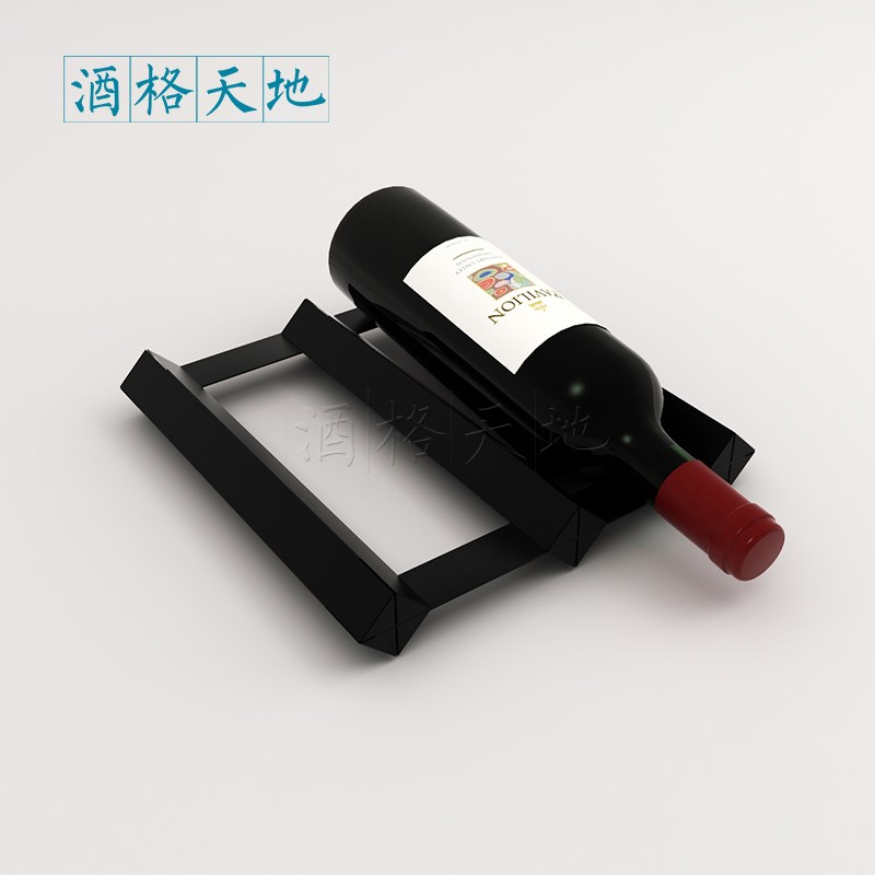 红酒架收纳置物架单层冰箱防滚酒柜内置固定酒架家用酒瓶木质托架