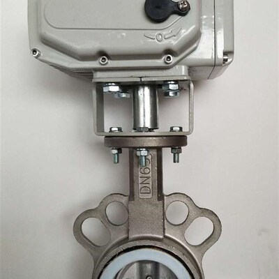 304电动不锈钢对夹蝶阀D971X-16P开关调节型DN506580100150200