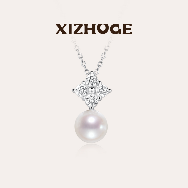 prism棱镜吊坠淡水珍珠项链