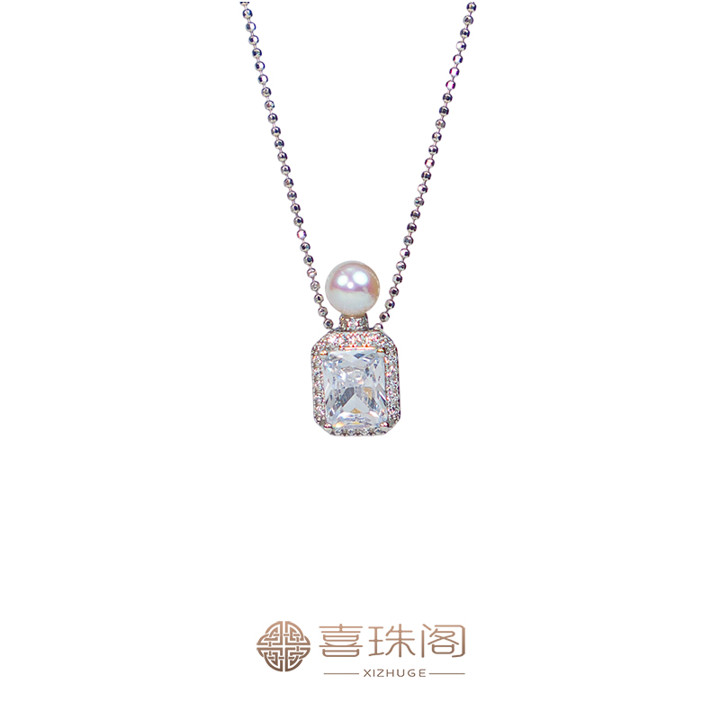 【No.5】白珠方糖吊坠豆豆链