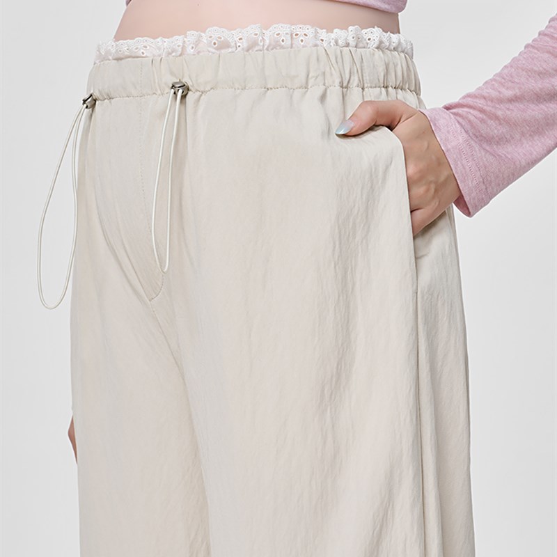 孕妇裤2025秋季新款显瘦,腹部不紧,没有腹部,宽腿和腿,两条长裤