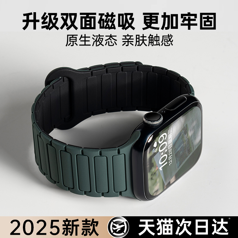 张婧仪同款创意高级磁吸硅胶表带