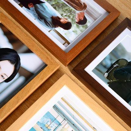 实木相框摆台挂墙榉木黑胡桃木质5 6 7 8 10 A4 A3照片框十寸八寸
