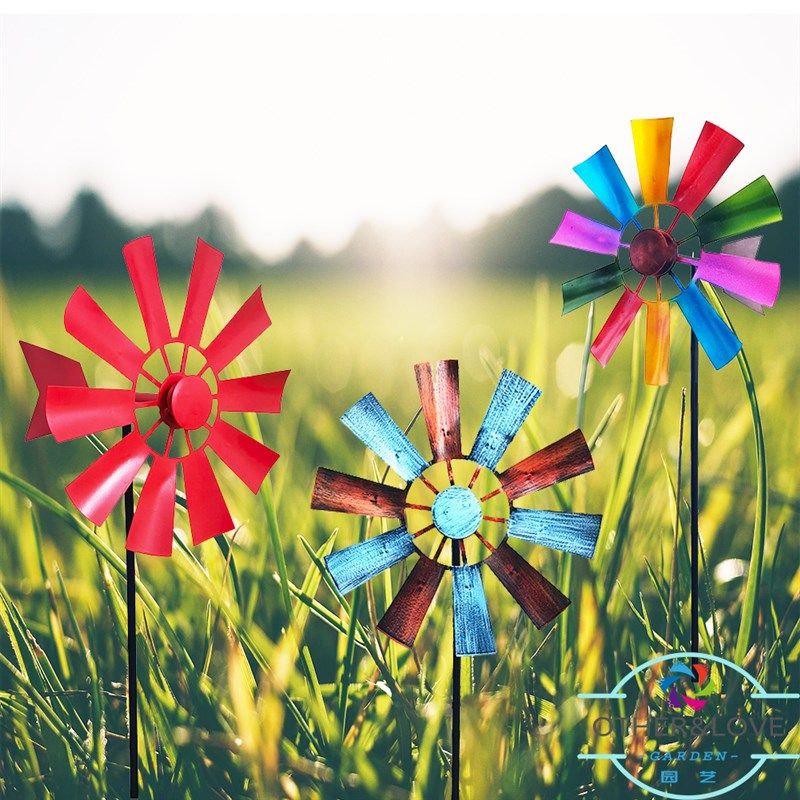 北欧风铁艺风车户外花园装饰旋转庭院别墅幼儿园创意网红造景摆件,家居饰品,户外/庭院摆件,淘宝优惠券,粉丝福利购,淘宝优惠卷