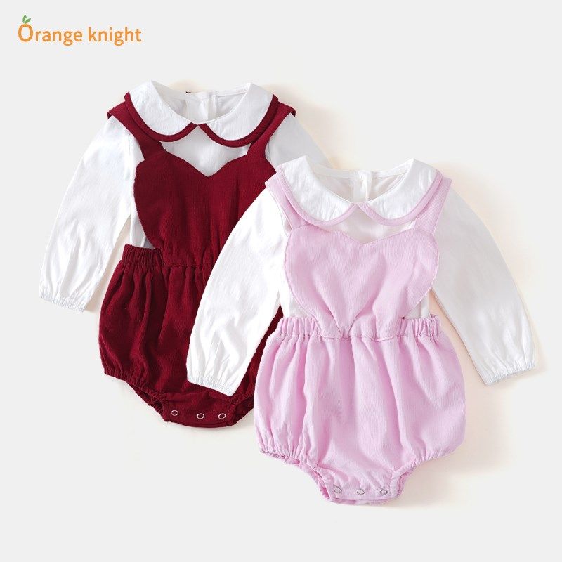 婴儿套装春秋女宝宝背带两件套韩版长袖纯棉公主服三角包屁衣爬服,童装/婴儿装/亲子装,套装,淘宝优惠券,粉丝福利购,淘宝优惠卷