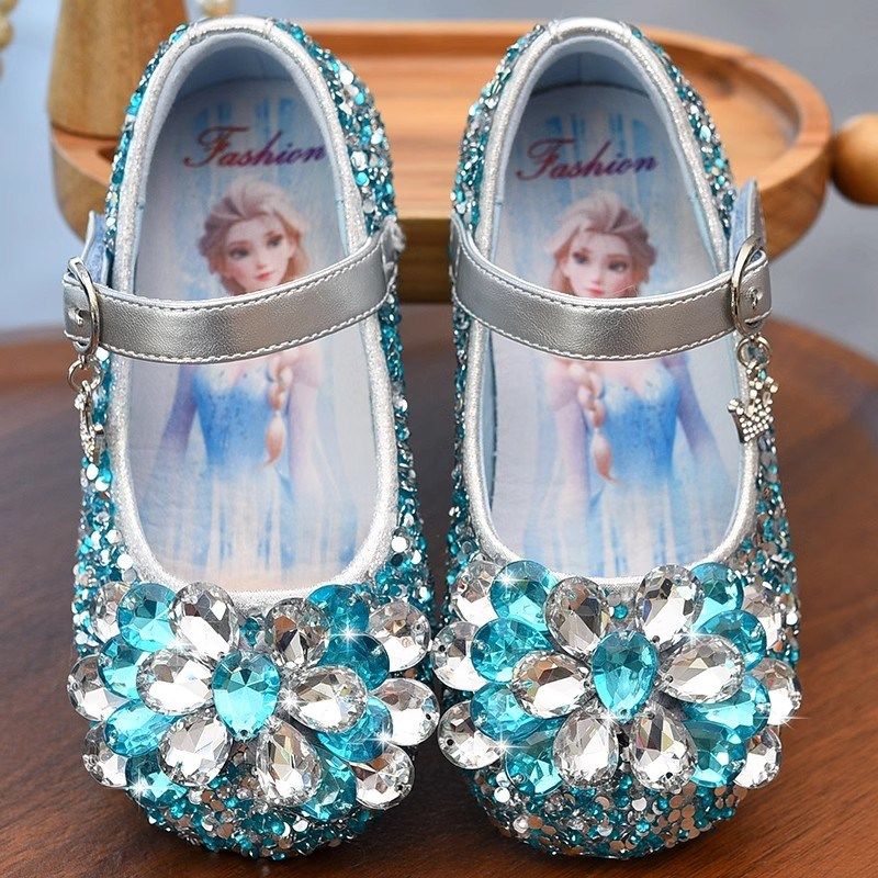儿童水晶公主鞋银色艾沙小皮鞋2025春秋演出配礼服亮晶晶女童鞋子,童鞋/婴儿鞋/亲子鞋,水晶/水钻鞋,淘宝优惠券,粉丝福利购,淘宝优惠卷