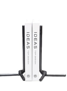 简约现代金属黑色书档书靠书立轻奢创意家居桌面书柜软装饰品摆件