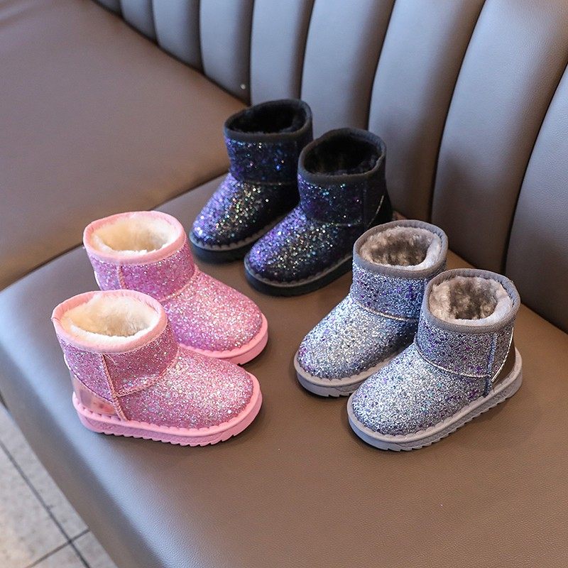儿童雪地2023冬季新款加厚女童亮片棉鞋加绒防水防滑靴子保暖短靴,童鞋/婴儿鞋/亲子鞋,雪地靴,淘宝优惠券,粉丝福利购,淘宝优惠卷