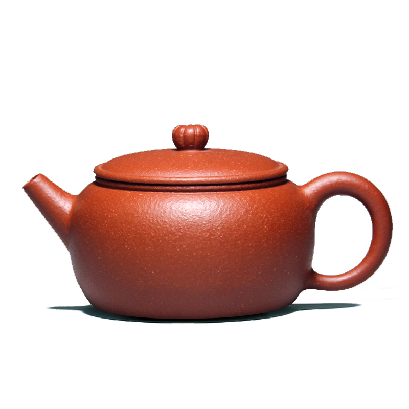 包邮宜兴紫砂壶茶壶吴海良原矿梨皮朱泥壶 170CC纯全手工球孔莲子