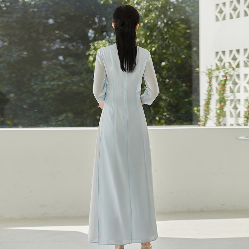 夏季中国风汉服改良惊艳古风旗袍连衣裙