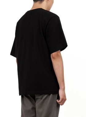 IDLT 宽松廓形T恤 重磅略厚百搭 打底纯棉黑色白色TEE 简约百搭男