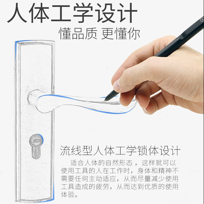 金丝美静音室内卧室房门锁欧式家用房间木门铝合金单舌双舌通用型