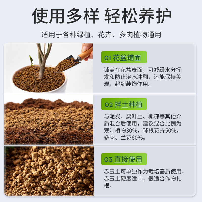 施可丰赤玉土颗粒盆景专用铺面营养土种花养花多肉硬质爬宠大包装