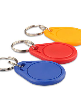 IC钥匙扣M1蓝色ID门禁卡定制UID可复制CUID电梯2号3号5200钮扣卡