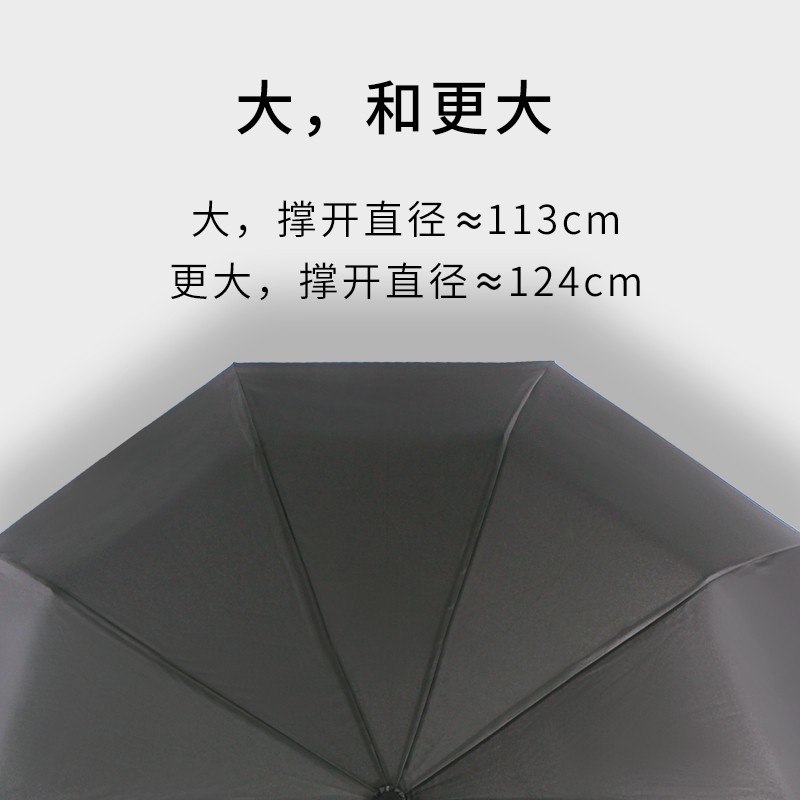 折叠全自动雨伞男士10骨超大双人黑胶遮阳晴雨两用定制LOGO雨伞