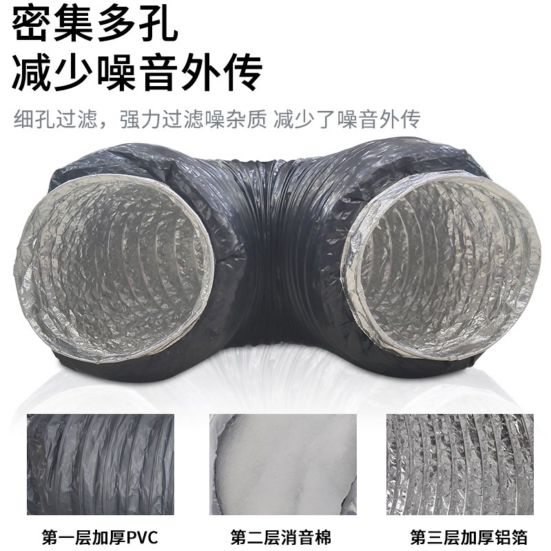 米风新风配件柔性消音保温软管可伸缩消声器风机管道降噪软连接
