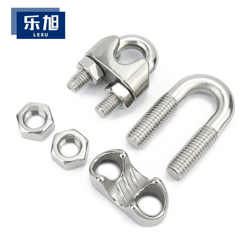 锁扣钢丝绳夹头/304不锈钢夹头/绳夹/卡头/U型卡/猫爪/卡扣