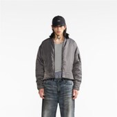 夹克罗纹下摆袖 PMW 宽松短款 口贴袋立领夹克外套男