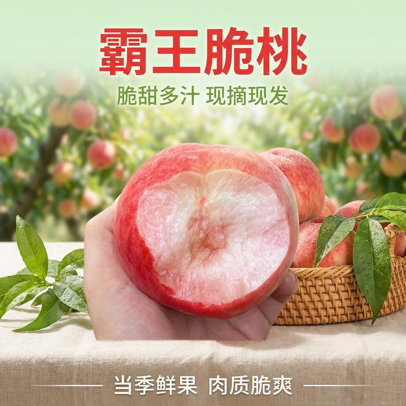 顺丰/京东【精选大果】头茬红不软脆桃现采现发毛桃当季新鲜水果