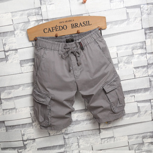 短裤 工装 男休闲潮牌薄款 直筒宽松迷彩五分中裤 子 夏季 沙滩马裤 新款