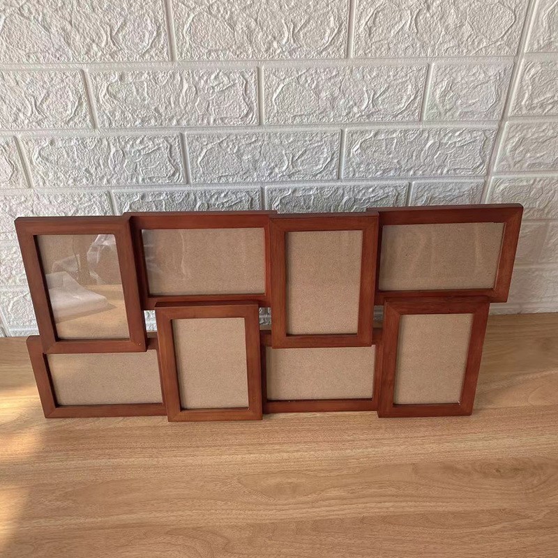 实木欧式创意相框挂墙6寸连体组合多框 家居饰品客厅装饰照片画框