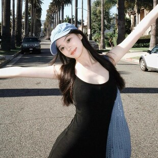 区区针织吊带连衣裙女夏季辣妹包臀长裙收腰修身显瘦长款裙子欧阳