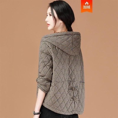 妈妈加绒加厚棉袄罩衣女士新款短装秋冬季天外穿保暖年轻款干活的