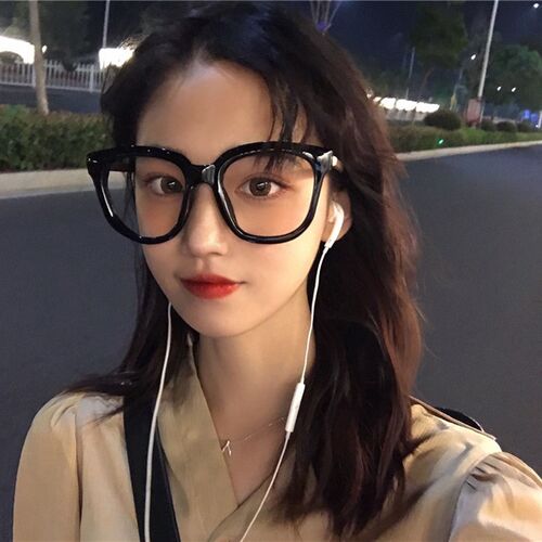 超大框四方粗框大脸显瘦可配近视眼镜女韩版复古街头素颜框架防蓝