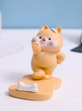 新款屁屁小猪手机支架桌面摆件办公室工位手机架少女解压支架礼品